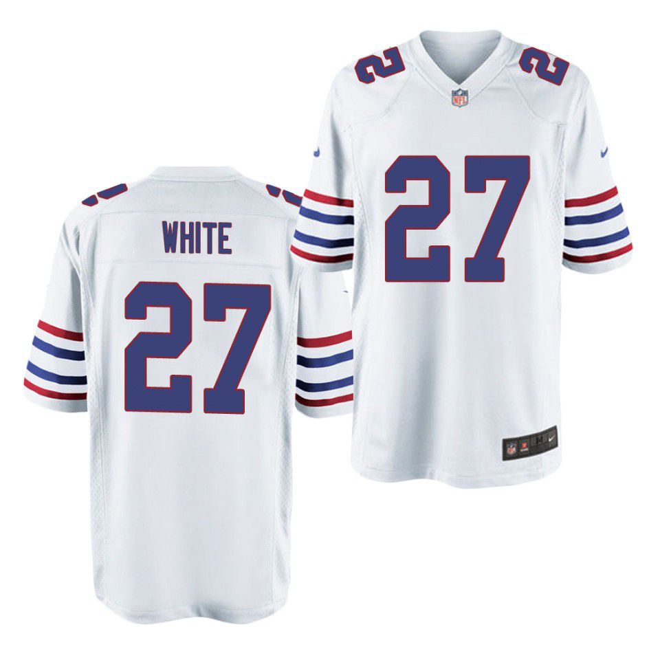 Men Buffalo Bills #27 Tre Davious White Nike White Throwback Game Player NFL Jersey->buffalo bills->NFL Jersey